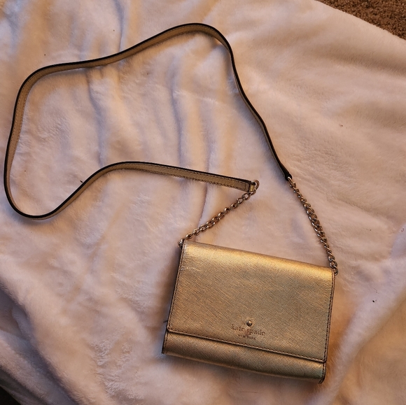 kate spade Handbags - Kate Spade Metalic Gold Mini Purse